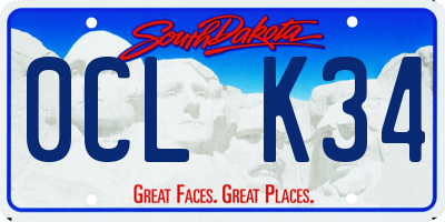 SD license plate 0CLK34