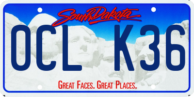SD license plate 0CLK36