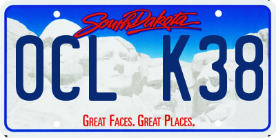SD license plate 0CLK38