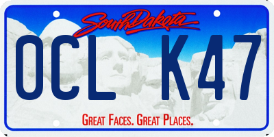 SD license plate 0CLK47