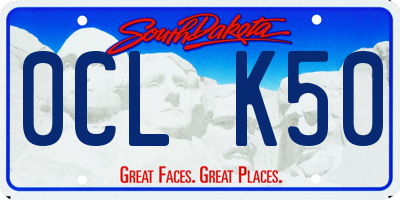 SD license plate 0CLK50
