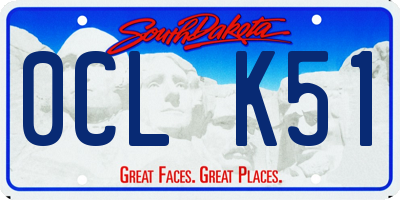SD license plate 0CLK51