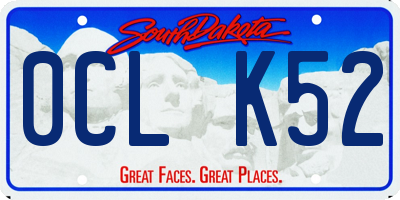 SD license plate 0CLK52