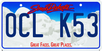 SD license plate 0CLK53