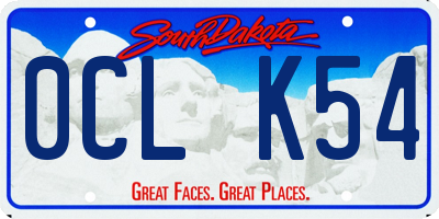 SD license plate 0CLK54