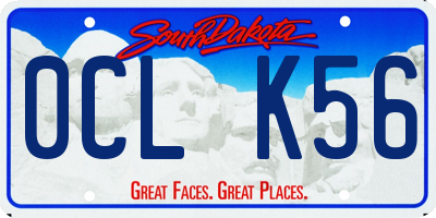 SD license plate 0CLK56