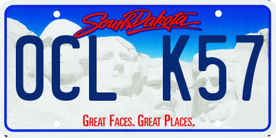 SD license plate 0CLK57