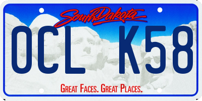 SD license plate 0CLK58
