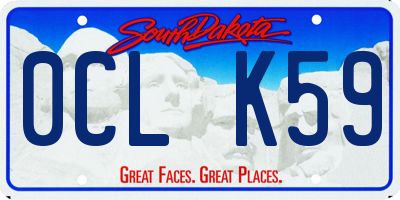 SD license plate 0CLK59