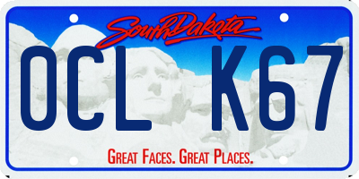 SD license plate 0CLK67