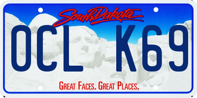 SD license plate 0CLK69