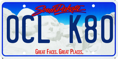 SD license plate 0CLK80