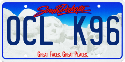 SD license plate 0CLK96