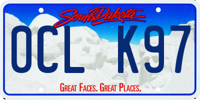 SD license plate 0CLK97