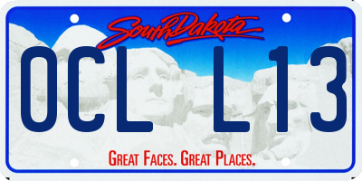 SD license plate 0CLL13