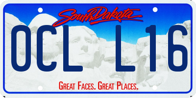 SD license plate 0CLL16