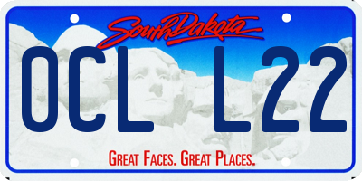 SD license plate 0CLL22