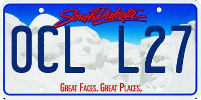 SD license plate 0CLL27