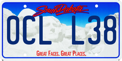 SD license plate 0CLL38