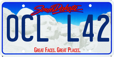 SD license plate 0CLL42