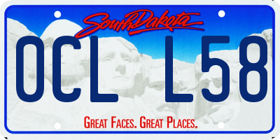 SD license plate 0CLL58