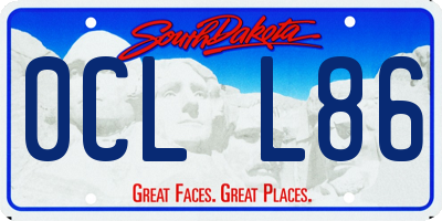 SD license plate 0CLL86