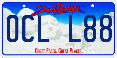 SD license plate 0CLL88