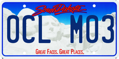 SD license plate 0CLM03