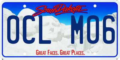 SD license plate 0CLM06