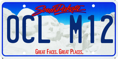 SD license plate 0CLM12