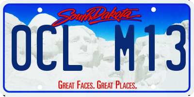 SD license plate 0CLM13