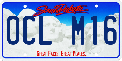 SD license plate 0CLM16