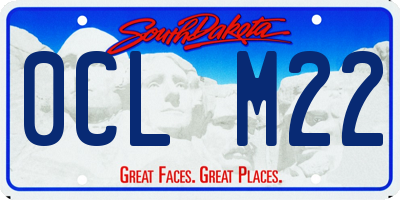 SD license plate 0CLM22
