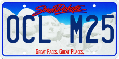 SD license plate 0CLM25