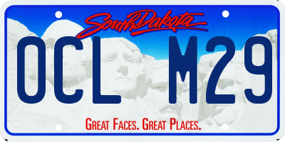 SD license plate 0CLM29