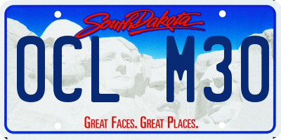 SD license plate 0CLM30