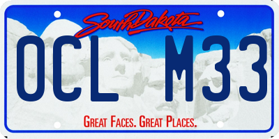 SD license plate 0CLM33