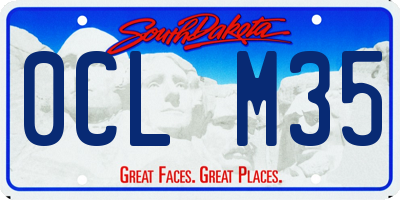 SD license plate 0CLM35