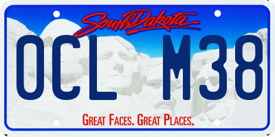 SD license plate 0CLM38