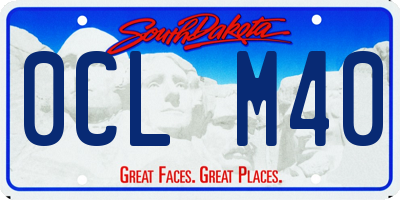 SD license plate 0CLM40