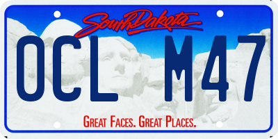 SD license plate 0CLM47