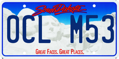 SD license plate 0CLM53