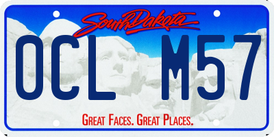 SD license plate 0CLM57