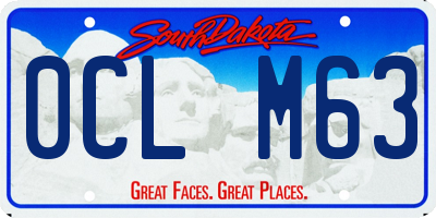 SD license plate 0CLM63