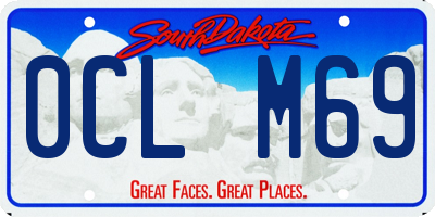 SD license plate 0CLM69