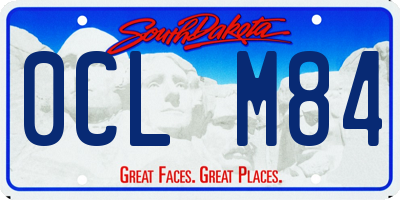 SD license plate 0CLM84