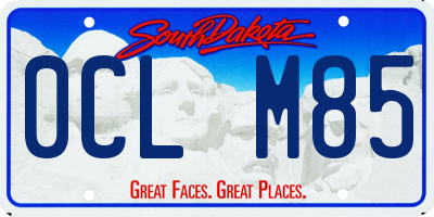SD license plate 0CLM85