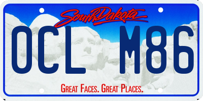 SD license plate 0CLM86