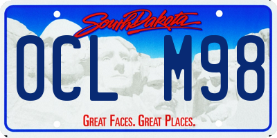 SD license plate 0CLM98