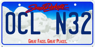 SD license plate 0CLN32